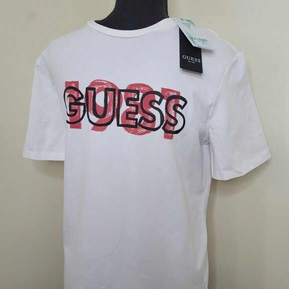 GUESS Men's Logo Short Sleeve Slim Fit T-Shirt - Picture 3 of 3